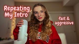 ASMR | FAST AND AGGRESSIVE WET & DRY MOUTH SOUNDS AND HAND MOVEMENTS (repeating my intro) ️