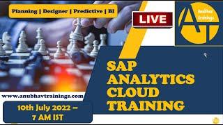 SAP Analytics Cloud Live Demo || SAP SAC End to End Training || 10th July 2022 / 7 AM IST onwards