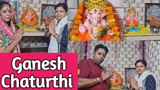 Ganesh Chaturthi Celebration 2024 |GANPATI Sthapana Emotional GANPATI Mukh DARSHAN Positive Vibes