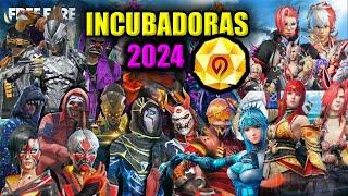 Todas las INCUBADORAS de FREE FIRE / TRAJES de la INCUBADORA 2017-2024