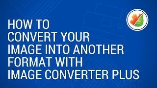 How to define image format for conversion in ImageConverter Plus