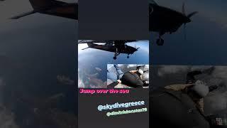 Jump over the sea / 3way linked @skydivegreece4137#skydivegram#skydive#skydiving#skydiver#dropzone