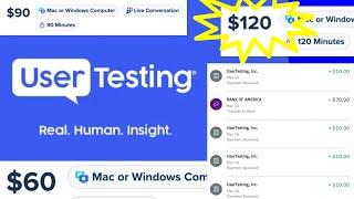 UserTesting | $60 $90 $120 Tests | Review and PayPal Payment Proof ($200 a week)