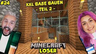 XXL BASE BAUEN IM DSCHUNGEL (Teil 2) Minecraft Loser #24 Überlebensmodus mit Kaan & Dania