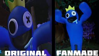 Rainbow Friends Chapter 2  - Blue Jumpscare (Original vs Fanmade)