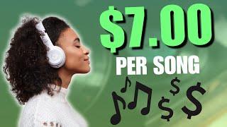Make $7.00 For Each Song You Listen To! | Make Money Online 2024