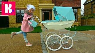 Katy and her royal stroller for a doll