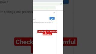 Chrome Cleanup Tool: To find harmful Software in PC  #shorts