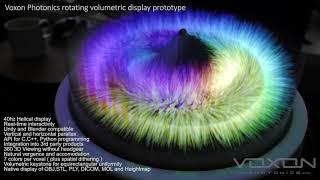 Voxon Photonics prototype rotating volumetric display.