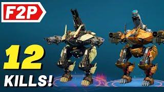 Free to Play Hangar Makes 12 Kills - War Robots Gameplay (No Commentary) WR F2P