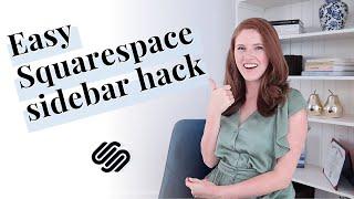 SQUARESPACE HACK: How to add a sidebar to your site without paying for a plugin (7.1)