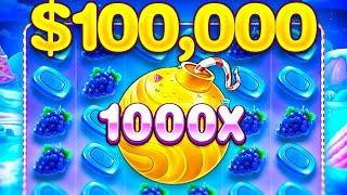 I HIT A 15,000x on SWEET BONANZA 1000!! ($100,000+)