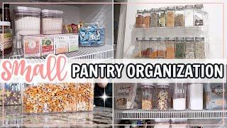 ORGANIZE AND DECLUTTER WITH ME // SMALL PANTRY ORGANIZATION