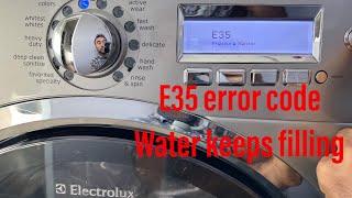 Electrolux washer E35 error code