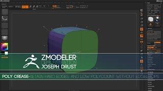 ZBrush ZModeler Polygon Actions - Poly Crease