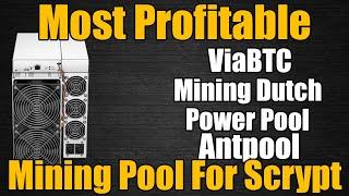 Most profitable Scrypt Mining Pool?  ViaBTC vs Mining Dutch vs Powerpool vs Antpool 24h