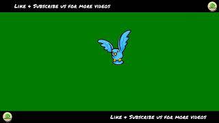 Bird flying animated | Green Screen | Silhouette