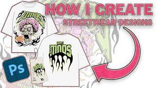 HOW TO create a STREETWEAR Shirt Design | Client project