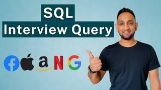 REAL SQL Interview Question by a FAANG company | SQL Interview Query and Solution