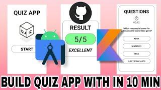Quiz app in android Studio kotlin || Android app projects with source code