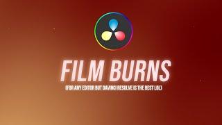 Film Burn Transitions In DaVinci Resolve 18 -  Plus Free Download