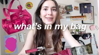 what's in my bag  *my everyday essentials* (trinkets, journal, books) 2024