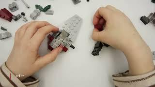 Lego Star Wars 75344 Boba Fett's Starship Microfighter build by 6 years old Pi