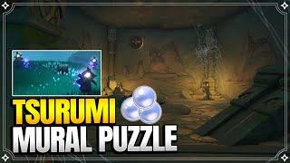 Mural Puzzle on Tsurumi Island | Star-Shaped Gem | World Quests and Puzzles |【Genshin Impact】