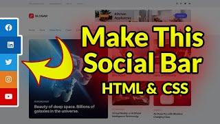 Design social share or social follow buttons using HTML & CSS