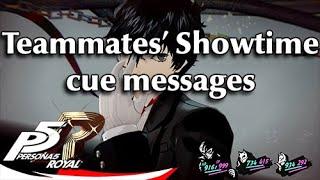 P5R - Teammate's cue messages to Showtime