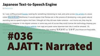 Japanese Text-to-Speech - AJATT: Narrated #036