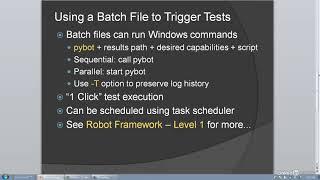 Trigger from a batch file Robot Framework Test Automation Sauce Labs