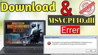 HOW to PUBG pc Lite download & msvcp140.dll missing solved problem   | Mr.GURU |