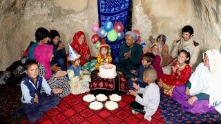 Happy Birthday Mahdia!  Big Family Surprised their youngest girl in Cave,Village life Afghanistan