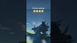 Cleanest landing In a videogame  #flight #jets #simulator #funny #vines #viral #subscribe