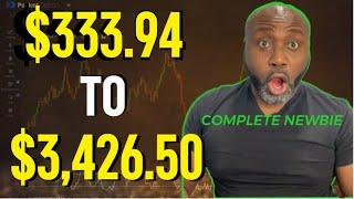 Binary Options Trading For Beginners | $333 To $3,400 Using Simple Trading Strategies