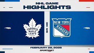 NHL Highlights | Maple Leafs vs. Rangers - February 28, 2025