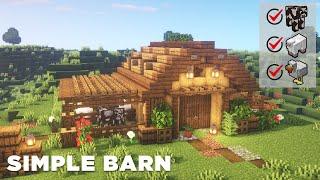 Minecraft | Barn Tutorial | How to Build a Simple Barn