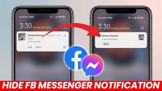 How to Hide Facebook Messenger Message Preview notification | Fb Messenger Notification Off