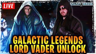 GALACTIC LEGENDS LORD VADER UNLOCKED + HERO'S FALL EVENT GAMEPLAY LIVE - GALAXY OF HEROES
