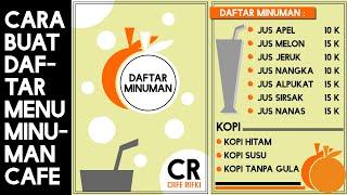 Cara Buat Daftar Minuman Cafe