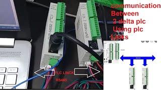 PLC-Link (PLC to PLC) Communication between two delta plc master slave in Hindi