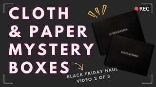 Cloth & Paper Mystery Boxes + Cyber Week Order 2024