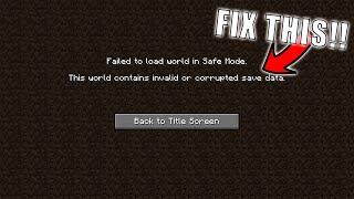 How To Fix CORRUPTED Minecraft Worlds!!