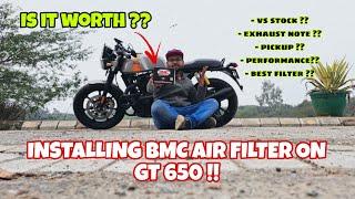 INSTALLING NEW BMC FILTER ON GT 650 !!  || MAJOR PERFORMANCE UPGRADE  || NEW MODIFICATION