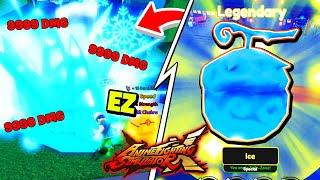 I GOT LEGENDARY ICE DEVIL FRUIT IN ROBLOX ANIME FIGHTING SIMULATOR X *FREE GODMODE!?*