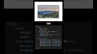 Giving Animation To Background Image Using CSS HTML ! #shorts