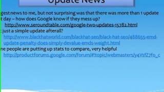 Google EMD Algo Update Video-003 - Oct 3rd