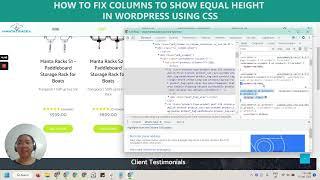 How to show columns to be equal height in WordPress using CSS