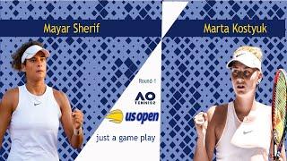 Mayar Sherif      vs   Marta Kostyuk            |   US 2022 Open    (30/08/2022)   (AO Tennis 2)